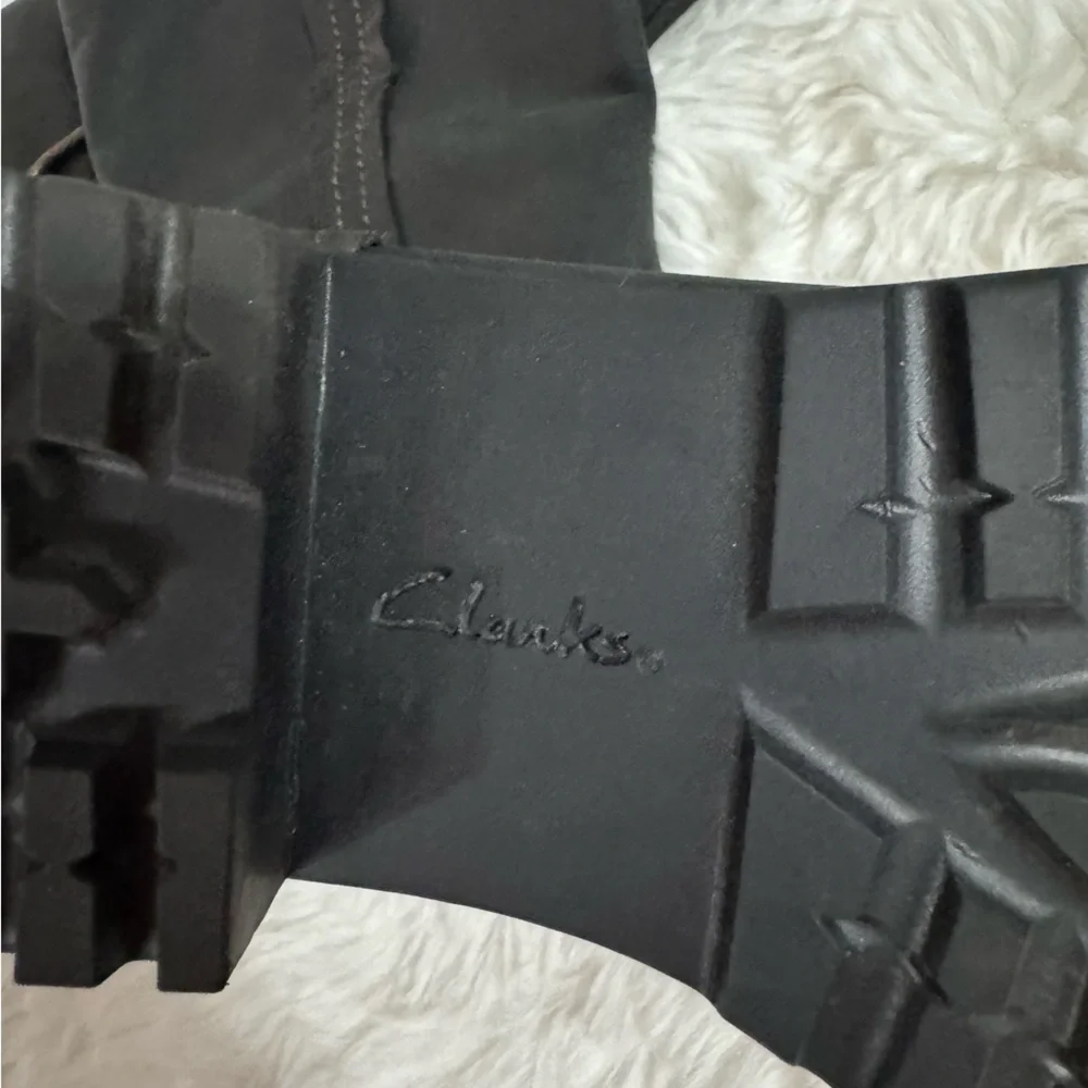Clarks Black Riding Boots Size 6